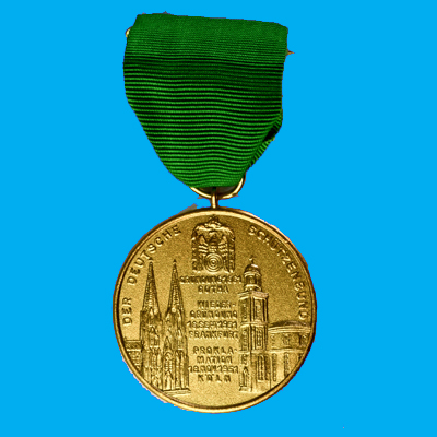 DSB goldene Medaille am grünen Band
